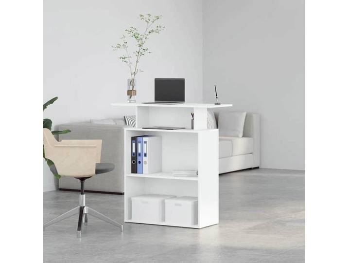 (72527)Moderne Bureau de réception - VIDAXL - bois d'ingénierie - blanc - 100x40x104 cm 353zvh60l1692