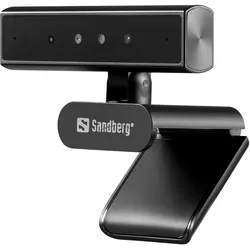 Sandberg Face-ID Webcam Mini Pro (5 Mpx), Webcam, Schwarz