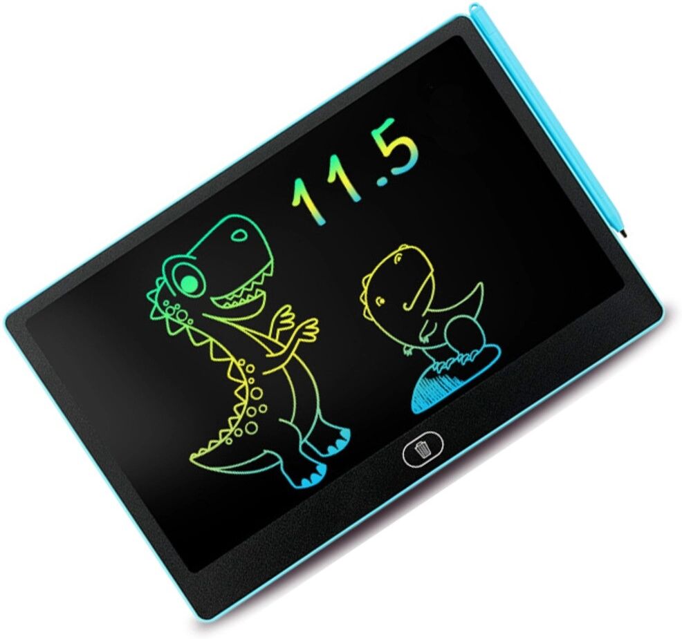INF 11.5 inch horizontales LCD-Schreibtablet – augenfreundliches löschbares Doodle-Board mit integriertem Stiftefach Blau