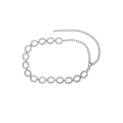 Kettengürtel "Klara", Damen, Gr. onesize, silber, Metall, COLLEZIONE ALESSANDRO, Gürtel, mit ovalen Elementen aus Kettengliedern geformt