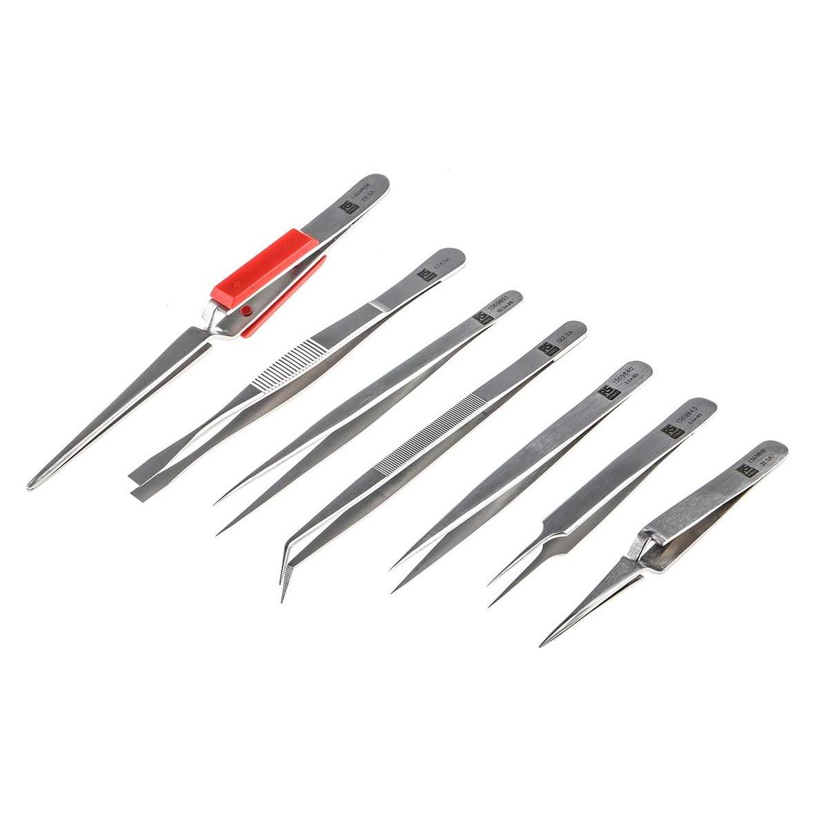 RS PRO Kit of 7 tweezers (1369881)