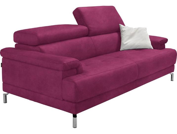 Egoitaliano 2,5-Sitzer Soul, Design und Sitzkomfort auf hohem Niveau, tolle Details, inkl. Kopfteilverstellung für noch mehr Komfort, Designfuß