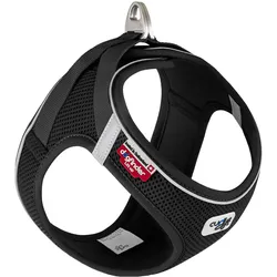 Curli Magnetic Vest Hundegeschirr Air-Mesh Schwarz M (M, Hund, Allgemein), Halsband + Leine