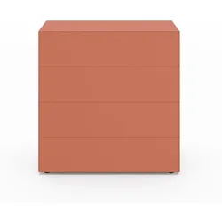 Create Kommode mit 4 Schubkästen Orange Gleiter
