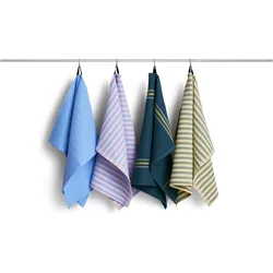 HAY, Geschirrtuch, - Canteen Geschirrtuch - B52 x L80 cm - Himmelblau & Hellrosa Blockstreifen (80 x 52 cm)