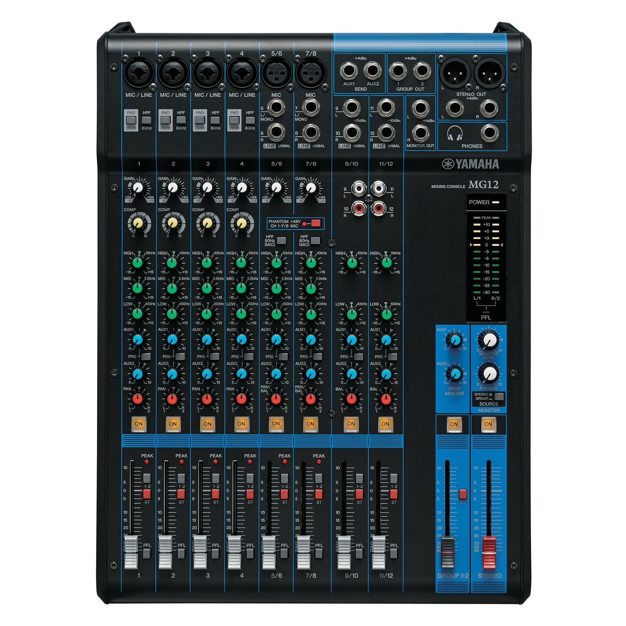 Yamaha Mg12 (Studio- und Livemixer) (CMG12YEM)