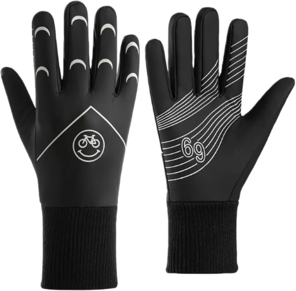 INF Wasserdichte Winddichte Thermische Touchscreen Fahrradhandschuhe für Winter Outdoor Sport Schwarz