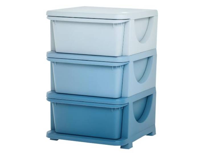 HOMCOM Schubladenschrank für Kinder mit Stauraum Blau 37 x 37 x 56,5cm