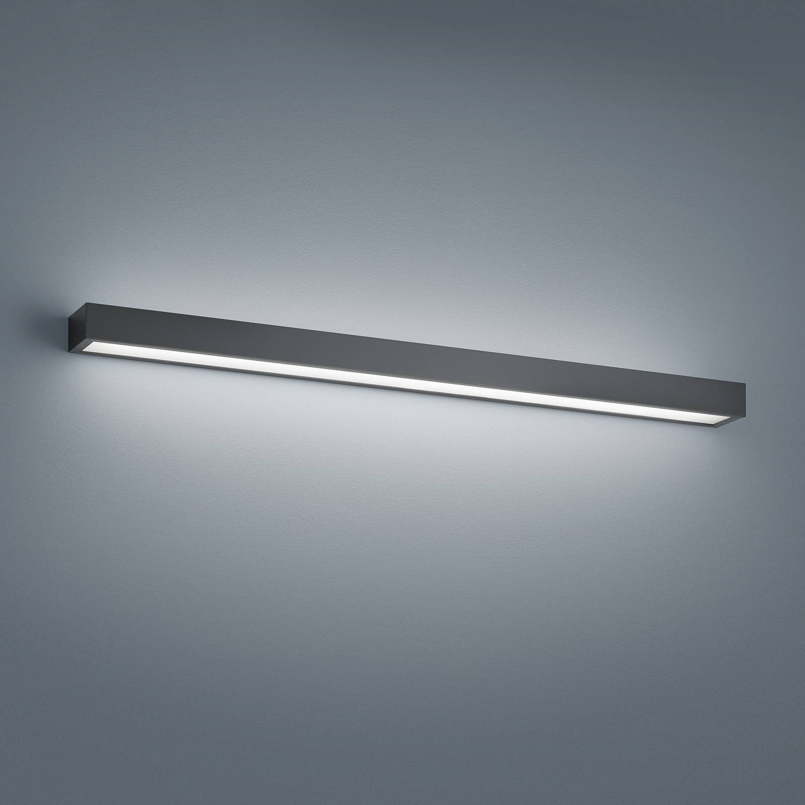 Helestra Modern LED Wandlamp Step, zwart, IP44, metaal en glas