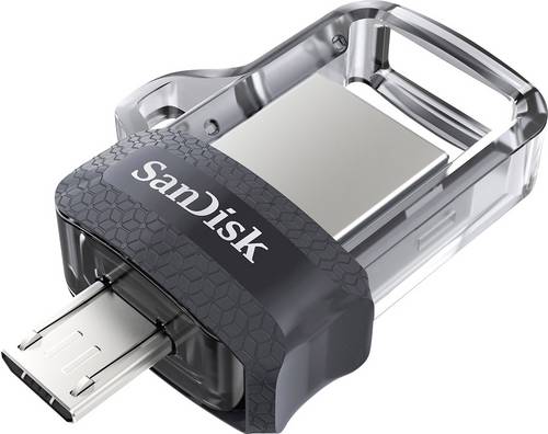 SanDisk Ultra Dual Drive m3.0 USB-Zusatzspeicher Smartphone/Tablet 128 GB Micro USB (OTG), USB 3.2 Gen 1 (USB 3.0)