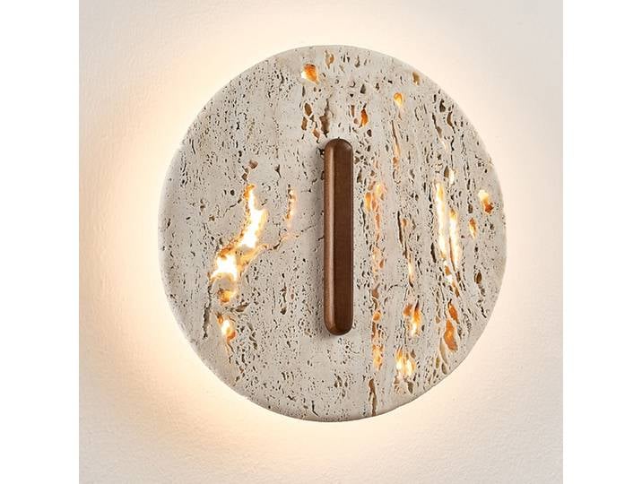 Nouveau Vintage chambre chevet créatif Wabi Sabi Style jaune grotte pierre circulaire salon couloir escalier café lumières