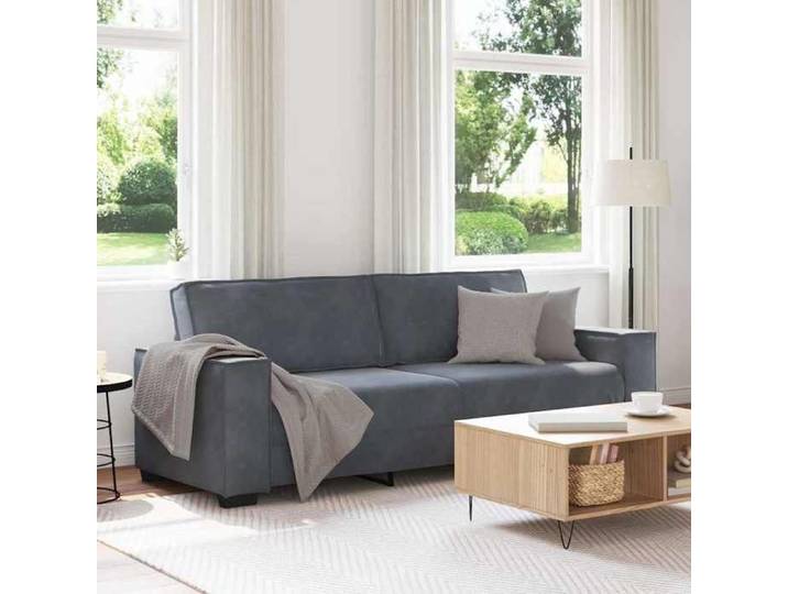 Canapé 3 places Gris foncé 220x78x84 cm Velours canapé canapé trois places canapé 3 places en velours divan 4105031
