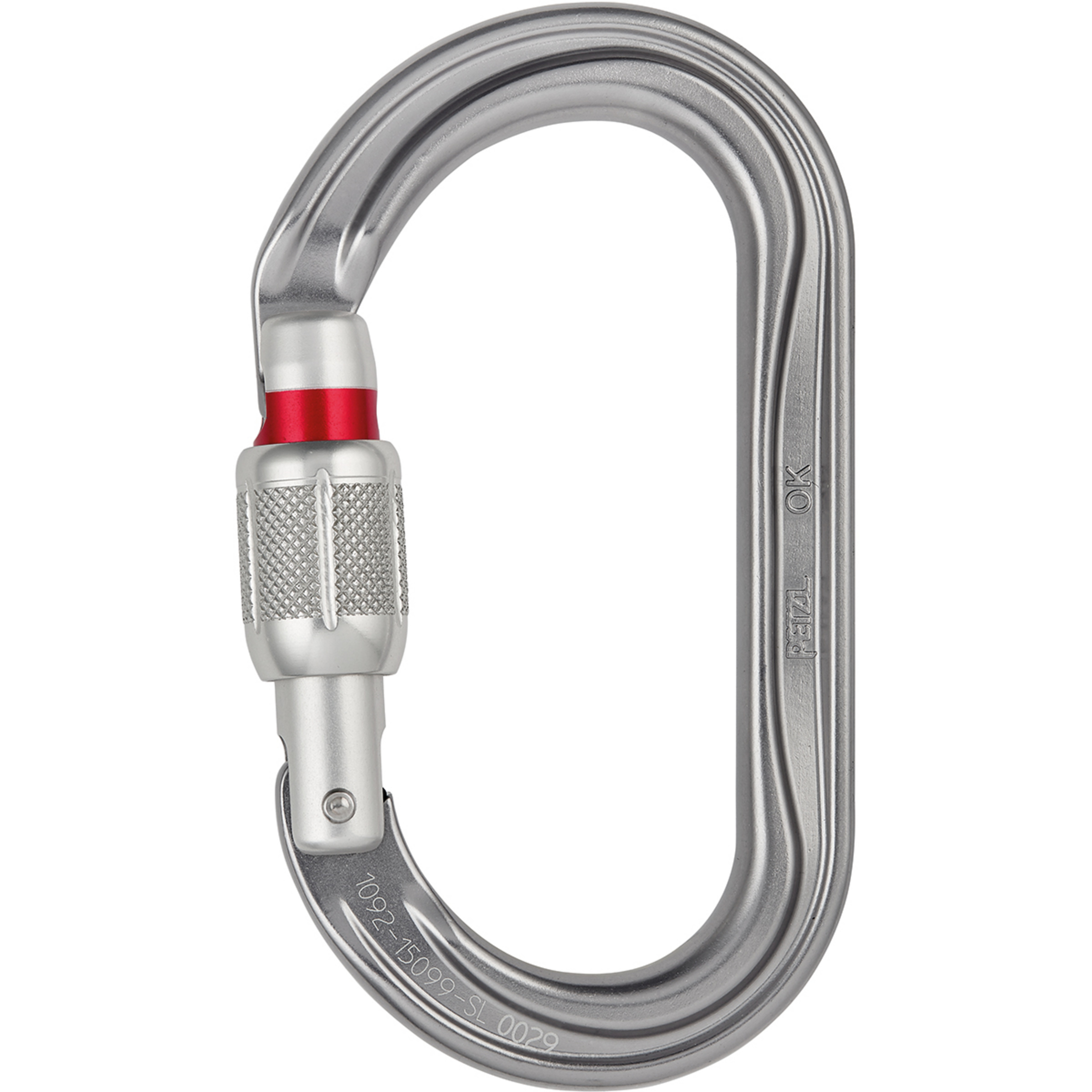 Petzl OK Screw-Lock Ovalkarabiner Karabiner grau Alpinklettern