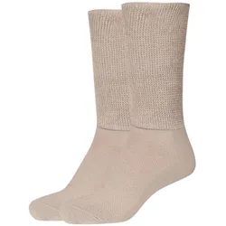 2er Pack camano Diabetiker Crew Funktionssocken 0018 - sand 35-38