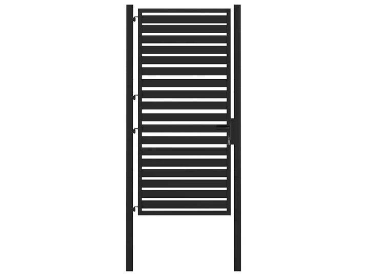 vidaXL Gartentor, Abschließbar, 100/180 cm, aus Aluminium, Schwarz, Metall, 100x231 cm, Gartenzubehör