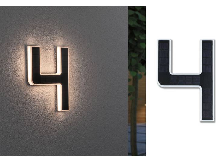 Paulmann Solar LED Hausnummernleuchte Nummer 4