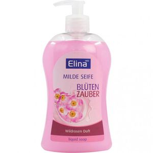 Elina-med Seife Milde Seife Blütenzauber, Flüssigseife, Pumpspender, 500ml