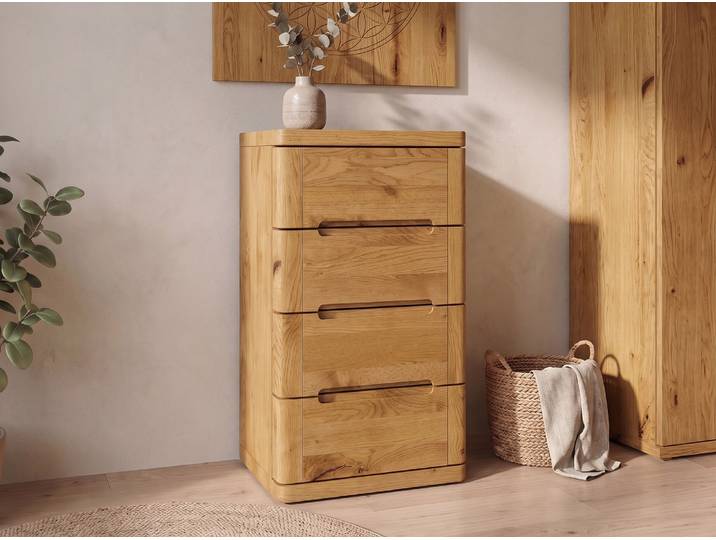 Wildeichenkommode „Ella“ 50 cm Massivholz Wildeiche