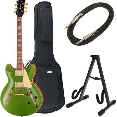 Harley Benton HB-35Plus Metallic Gree Bundle Metallic Green