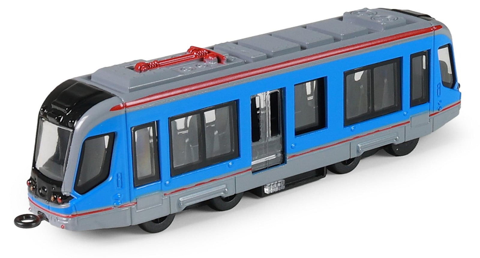 Rappa Blauwe metalen tram, 20 cm