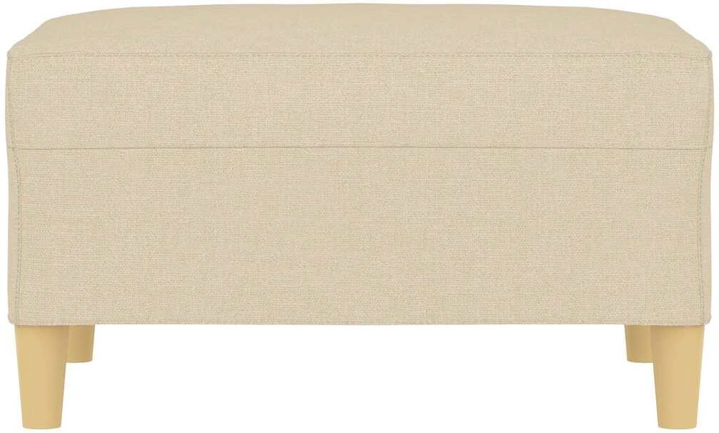 vidaXL Repose-pied Crème 70x55x41 cm Tissu