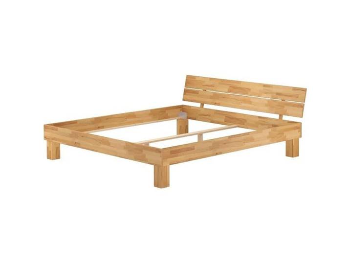 Lit double extra-longueur 180x220 hêtre massif nature Accessoires au choix V-60.80-18-220 sans accessoires