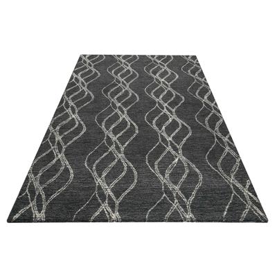 Wollteppich WECON HOME "Hendrik", grau (anthrazit), B:140cm H:8mm L:200cm, Wolle, Teppiche