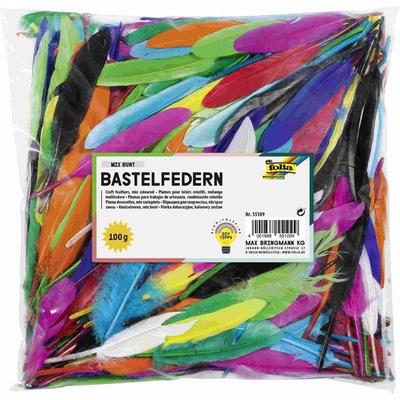 Folia Bastel-Federn MIX BUNT, 100g, farbig sortiert
