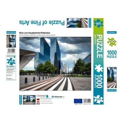 CALVENDO Puzzle Blick vom Hauptbahnhof Rotterdam | 1000 Teile Lege-Größe 64x48cm Foto-Puzzle für glückliche Stunden