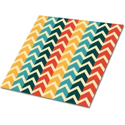 FLIESENAUFKLEBER 9 Stück 30x30 cm selbstklebend Retro-Muster