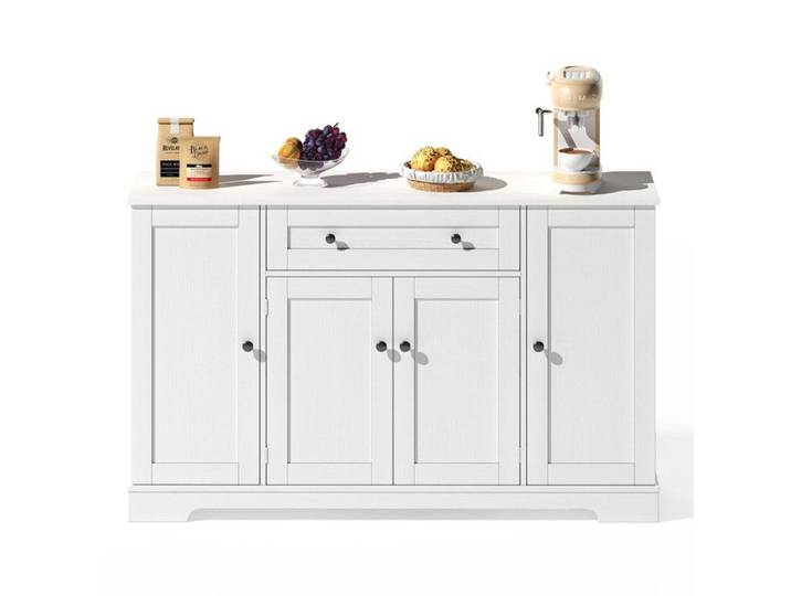 Buffet Meuble de Rangement avec Tiroir multifonctionnel Meuble de Cuisine avec Portes Étagère Réglable Style Campagne pour Salon