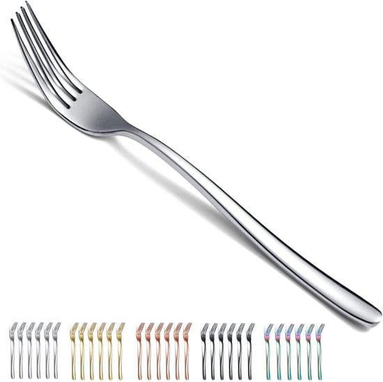 Ibenzoa 6-delige tafelservies set van roestvrij staal, klassiek design, 20,3 cm