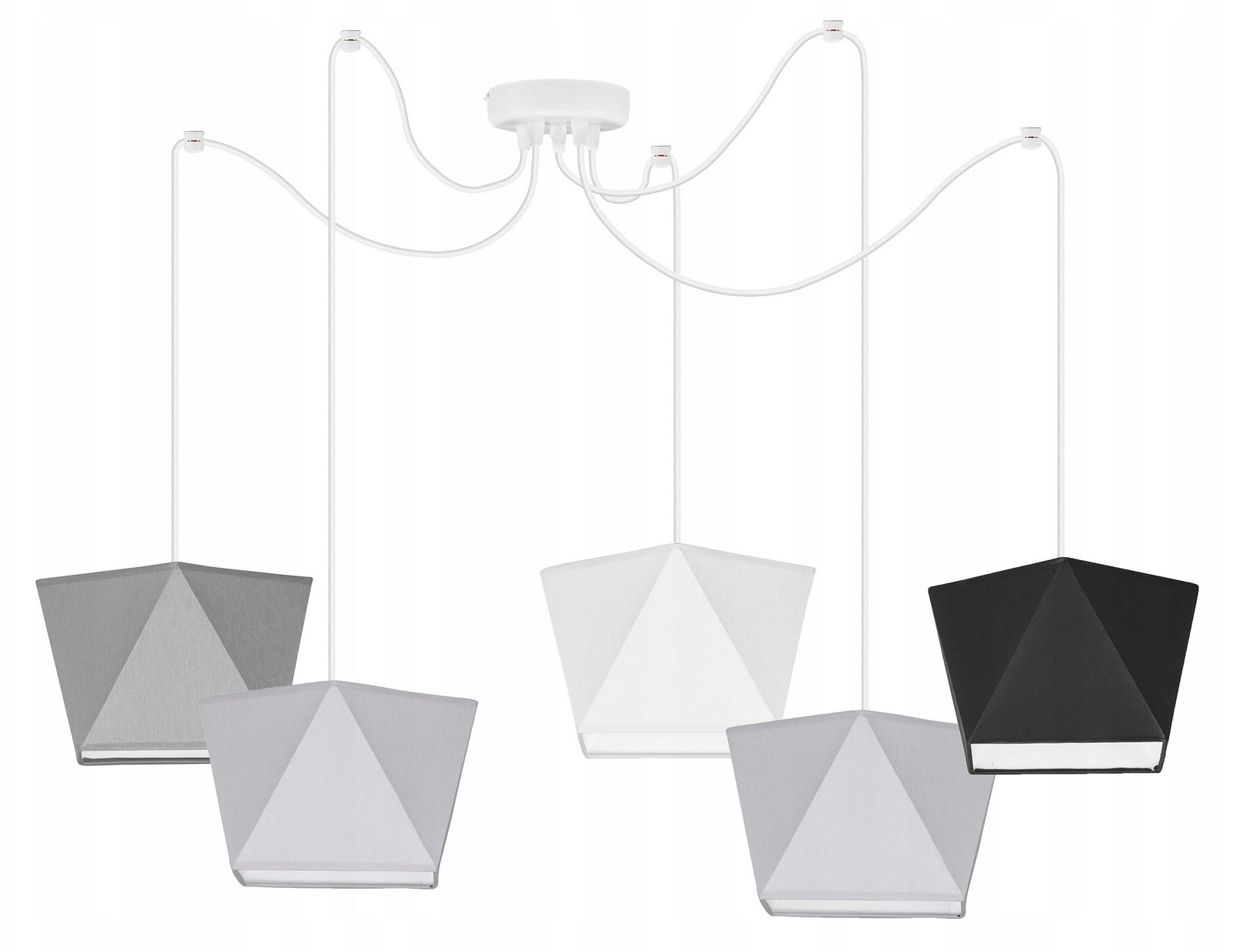 Light Hom Loft-stijl Spinnenlamp Hanglamp met Lampenkap