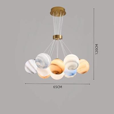 moderner Glaskugel-Mond-Kronleuchter für Kinder, Himmelslicht, Modo-Mond-Hängevorrichtung