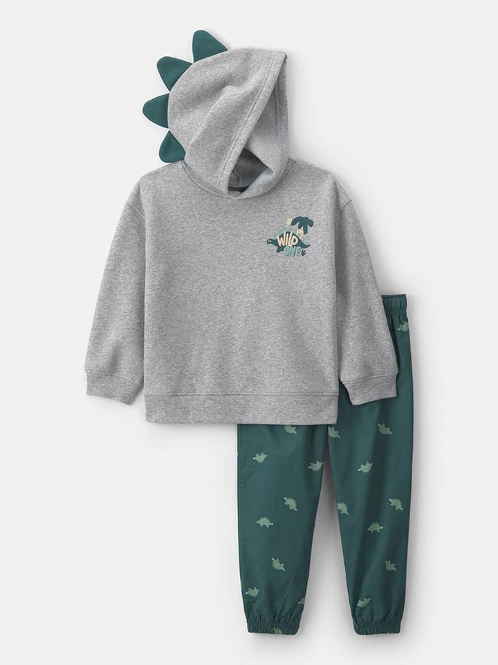 carter's 2tlg. Outfit in Grau/ Dunkelgrün - 92