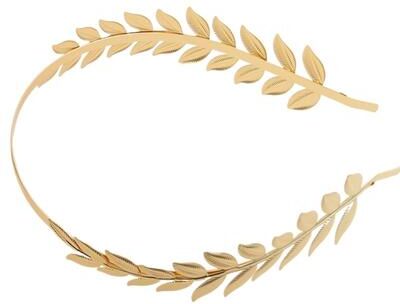 Fusion Finds Retro Gold Leaf Goddess Headband Greek Bridal Crown Tiara Hair Accessory a