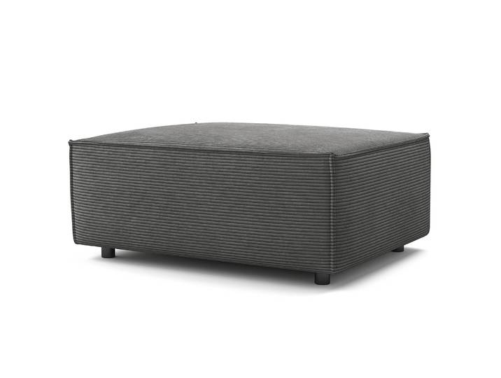 Polsterhocker rechteckig 97 x 40 x 79cm Grau/Anthrazit Cordstoff Scilla: Anthrazit