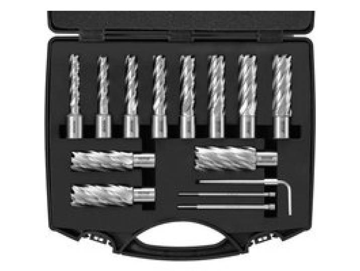 VEVOR Kronenbohrer-Set Metall 13 tlg. 7/16, 1/2, 9/16, 11/16, 5/8, 3/4, 13/16, 7/8, 15/16, 1, 1-1/16 Zoll, Kernbohrer-Satz 50,8 mm Schnitttiefe Ringschneider-Set, Zubehör für Magnetbohrmaschinen