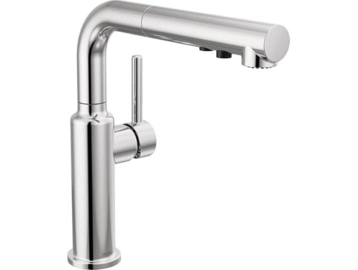 Delta Wasserhahn Daneri Ausziehbare Küchenarmatur, Chrom Küchenarmaturen mit herausziehbarem Sprüher, Küchenspüle Wasserhahn, Wasserhahn für Küchenspüle mit Magnetdock, Chrom 16879-DST