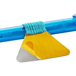 10 Stiftschlaufe selbstklebend türkis, Kunststoff, Kautschuk