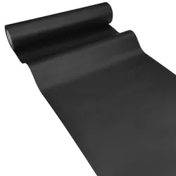 JUNOPAX Papiertischläufer schwarz 50m x 0,40m, nass- und wischfest
