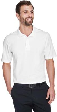 Devon & Jones DG20T Men's Tall CrownLux Performance Plaited Polo Shirt in White size 3XLT   Cotton/Polyester Blend