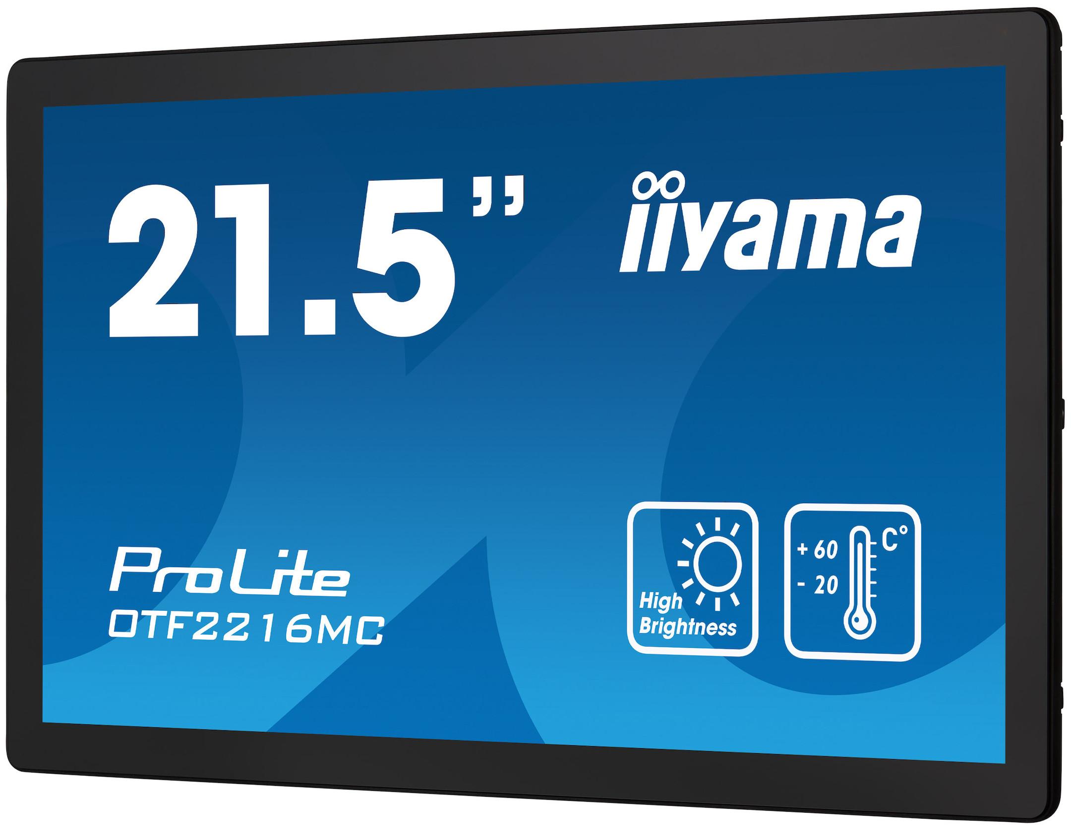 iiyama OTF2216MC-B1, 54,6 cm (21.5"), 1920 x 1080 Pixel, Full HD, LCD, 25 ms, Schwarz