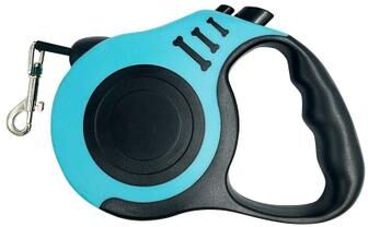 Uplift Essentials Automatic Retractable Dog Leash 10 Ft & 16 Ft High Tensile Nylon Lead For Small & Medium Pets sky Blue 10 Ft (3m)