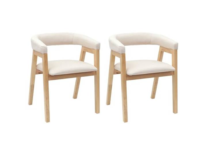 POUFGDR Esszimmerstühle, 2 Stück, Massivholz Gepolsterte Armlehnen, quadratischer Fuß, Rückseite fertig, einfache Pflege, natürliches Holz, für den täglichen Gebrauch