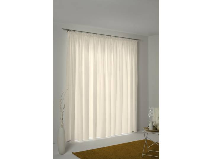 Vorhang WIRTH Toco-Uni Gr. 16, beige, B:270cm H:250cm, Chenille, Polyacryl, Gardinen, Vorhang