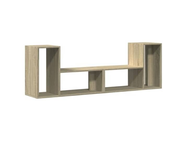 hliofuir TV-Schrank 2er Set Sonoma-Eiche 75x30x50 cm Holzwerkstoff Vielseitiges 2er Set TV-Tische aus robuster Holzwerkstoff-Platte mit 4 Fächern für Wohnzimmer und Schlafzimmer.