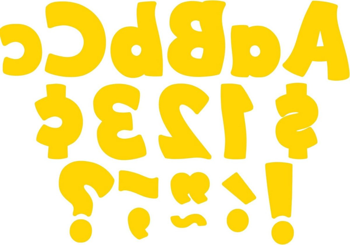Letters Combo Pack Alfabet Uitsparingen Geel Goud 10 cm Hoogte