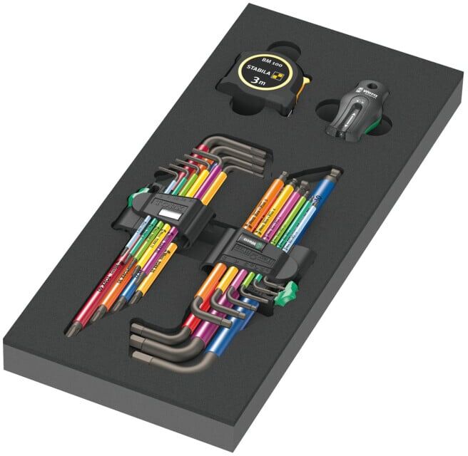 Garniture en mousse Wera 9740 pour clés mâles coudées , set 1, 20 pièces (05150140001)