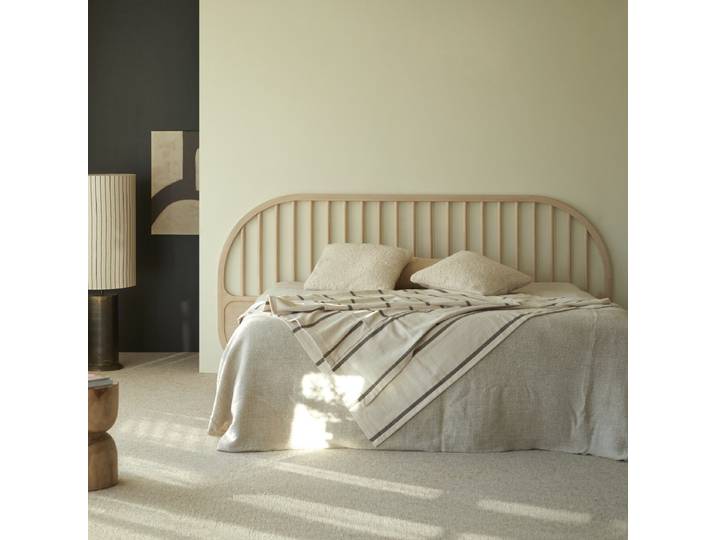 Bett-Kopfteil aus massiver Esche, 240 cm - Natur - Ash